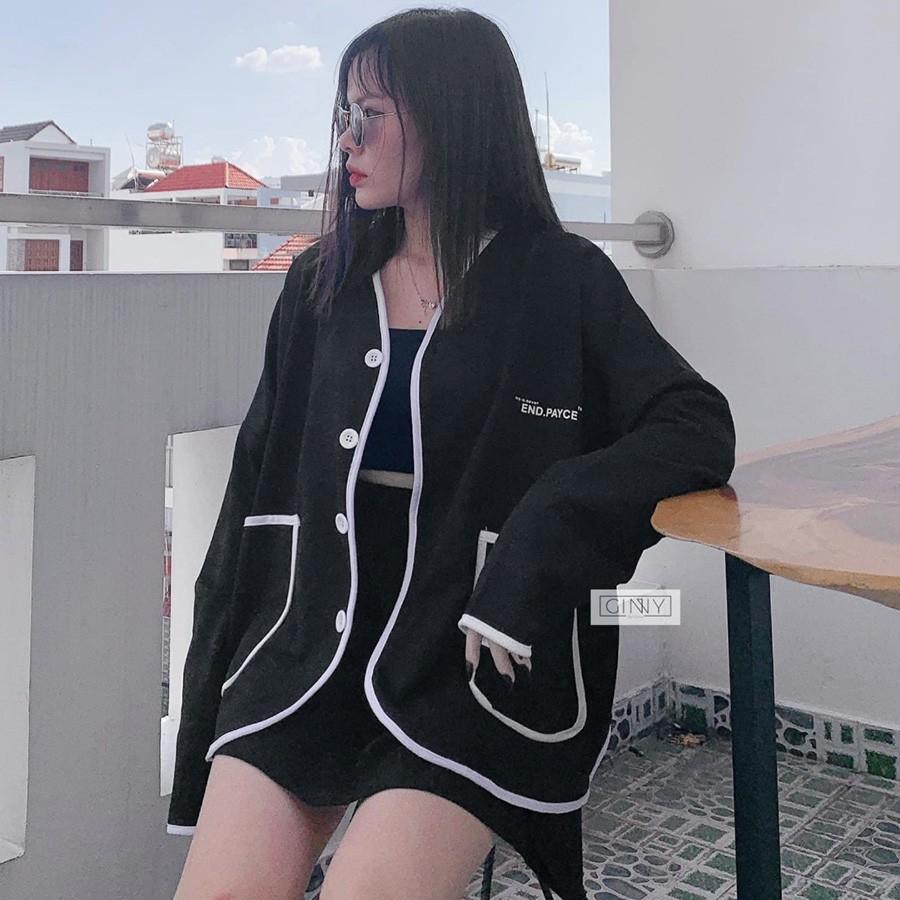 ÁO HOODIE - ÁO KHOÁC NỈ NGOẠI Cardigan Viền