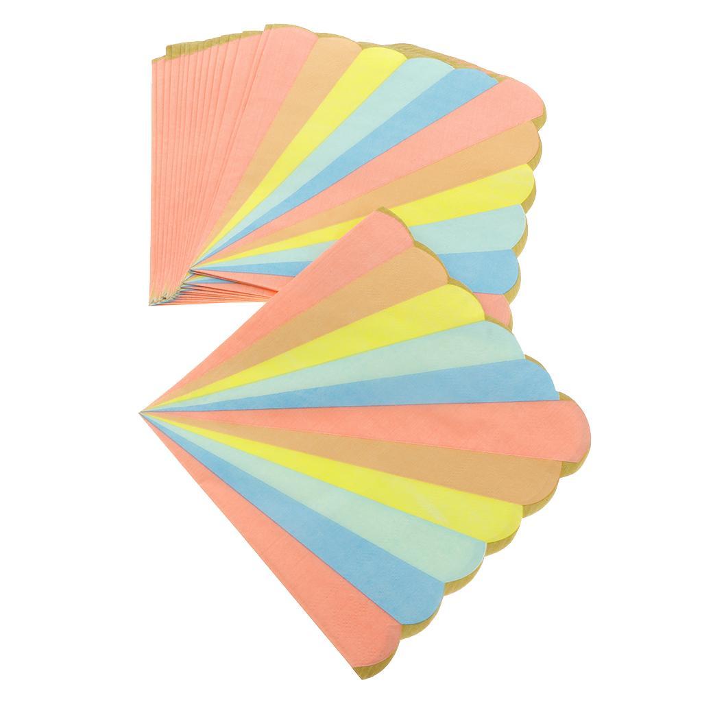 16 Pack Disposable Paper Napkins Wedding Birthday Party Tableware Colorful