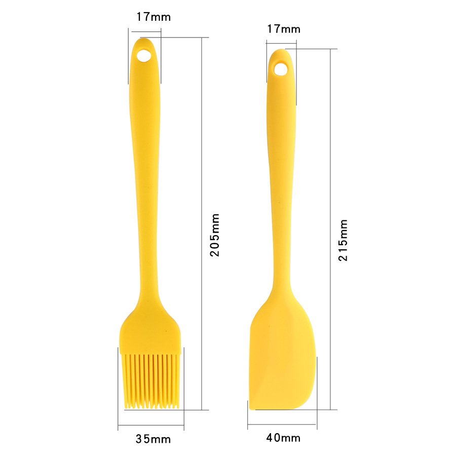 [Size Lớn] Set 2 món phới dẹt và cọ làm bánh cùng màu sắc 28cm