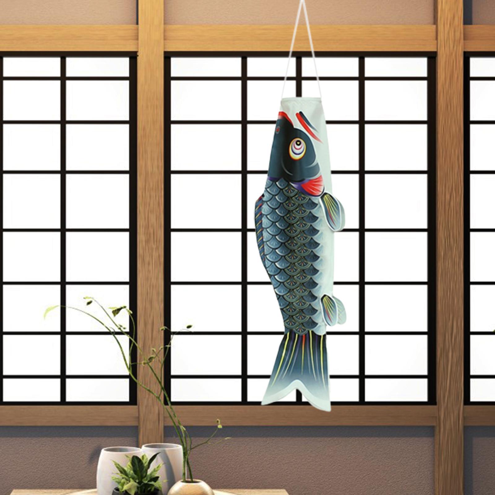 Japanese Carp Windsock Decorative Flag for Sushi Bar Restaurant Izakaya Room