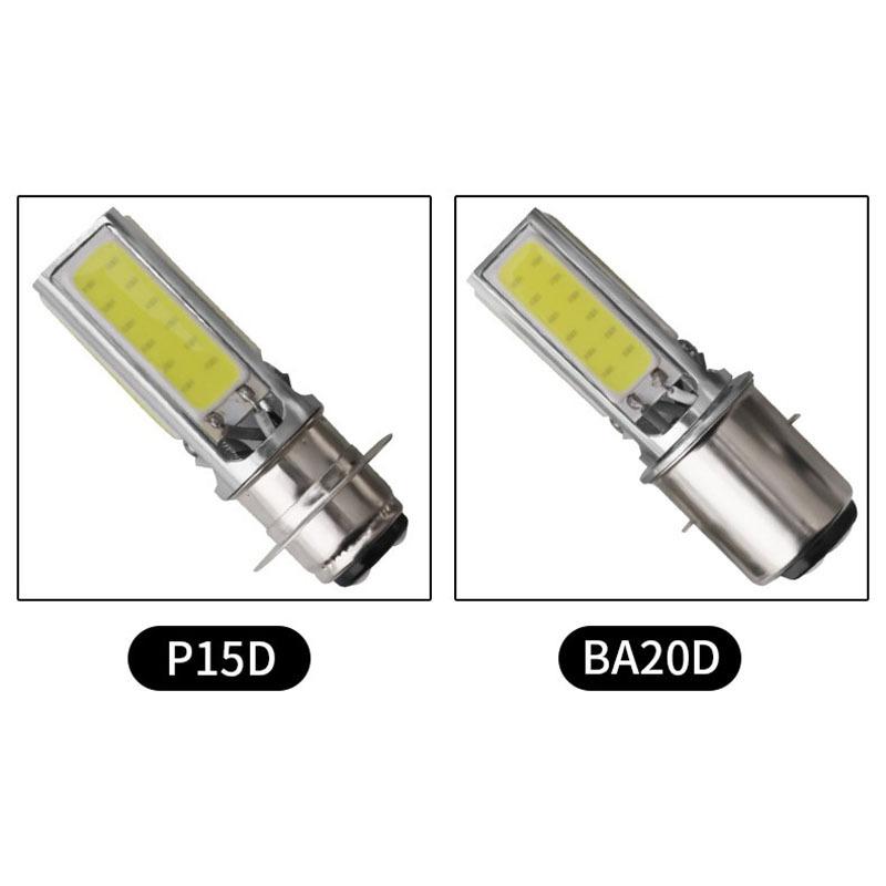 Phong Cách Mới Nhất Đèn Led Xe Máy Sửa Đổi Đèn Pha Móng Đơn H6 PX15D COB 5 Bên 25W Đèn Hậu BA20D