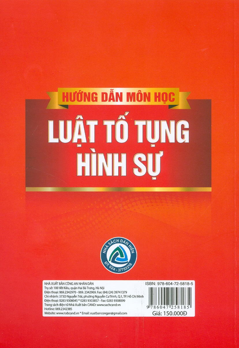 Hướng Dẫn Môn Học Luật Tố Tụng Hình Sự (Sách chuyên khảo)