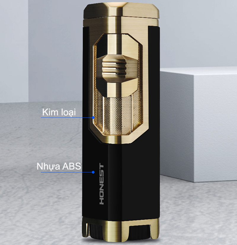 Vỏ Hột Quẹt Bật Lửa Gas Honest BCZ-751 Khò 4 Tia Cực Mạnh - Nhiều Màu