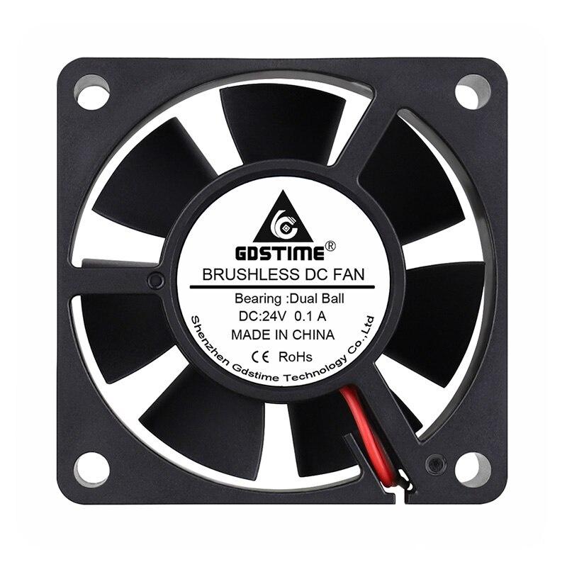 1Pcs/Lot Gdstime DC 14V 60mmx1mm 60mm Dual Ball Brushless Industrial Case Cooling Fan 601 6cm 3D Printer Axial Exhaust Cooler