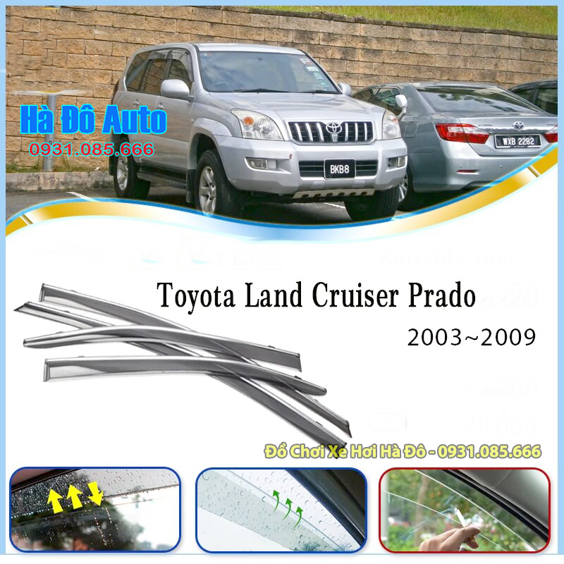 Vè Mưa Prado 2003 2004 2005 2006 2007 2008 2009 - Bộ Viền Che Mưa Toyota Prado 2003/2009