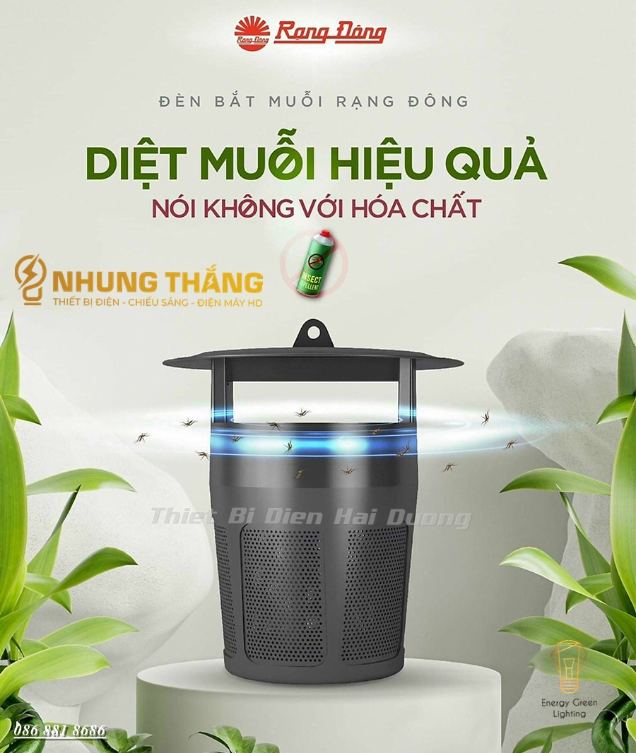 Đèn Bắt Muỗi Rạng Đông - Máy Bắt Muỗi Thông Minh Rạng Đông DBM01 Không Tạo Mùi, Không Gây Ồn, An Toàn - CÓ VIDEO