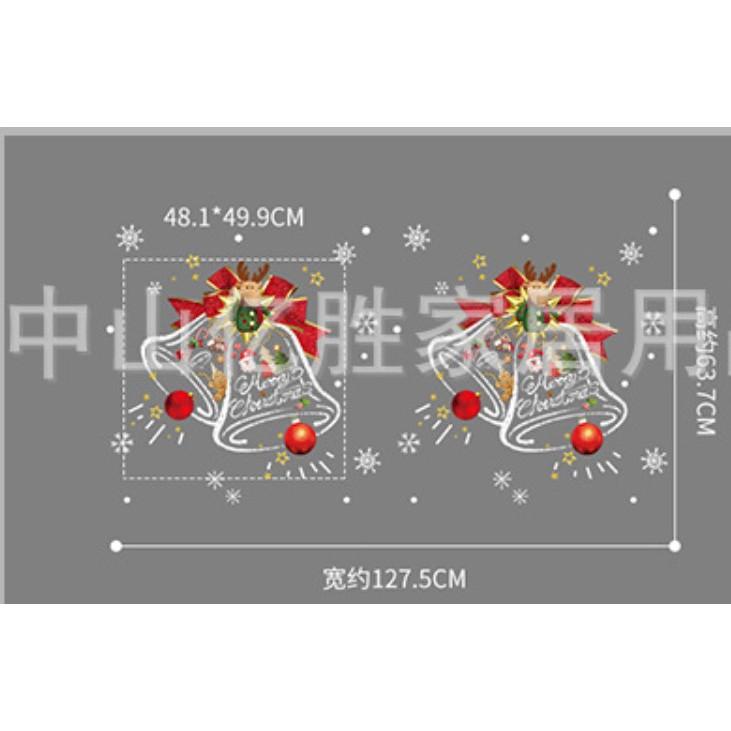 Decal trang trí giáng sinh đôi chuông treo