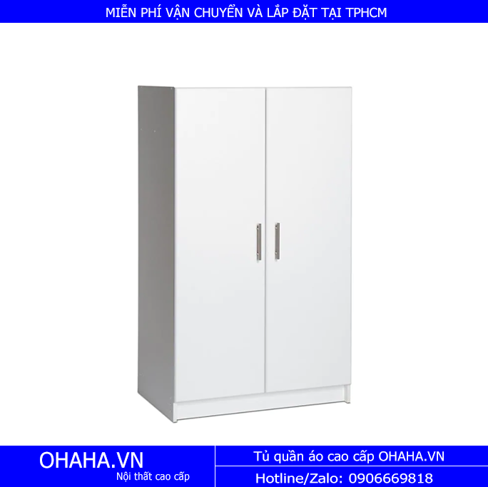 Tủ Quần Áo Gỗ Hiện Đại Hai Cánh Mở 01T-OHAHA