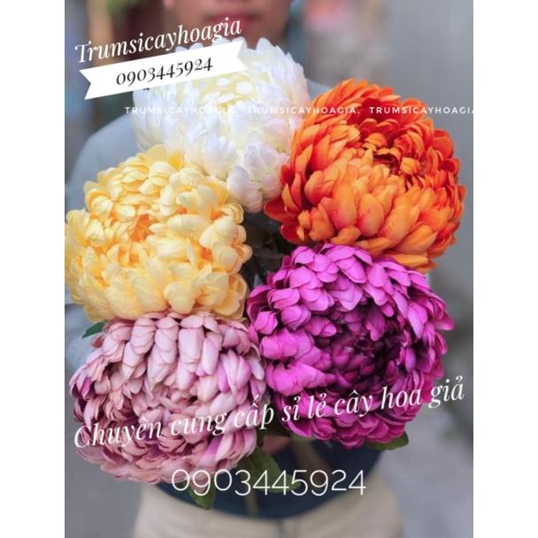 Cúc Phú Quý Đại Đoá cao cấp trang trí Decor- Hoa Giả Cao Cấp