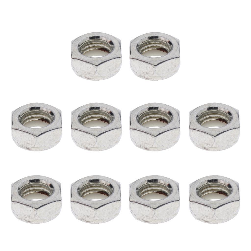 10pcs Skateboard Longboard Truck Wheel Axle Mounting Screw Nuts Replacement