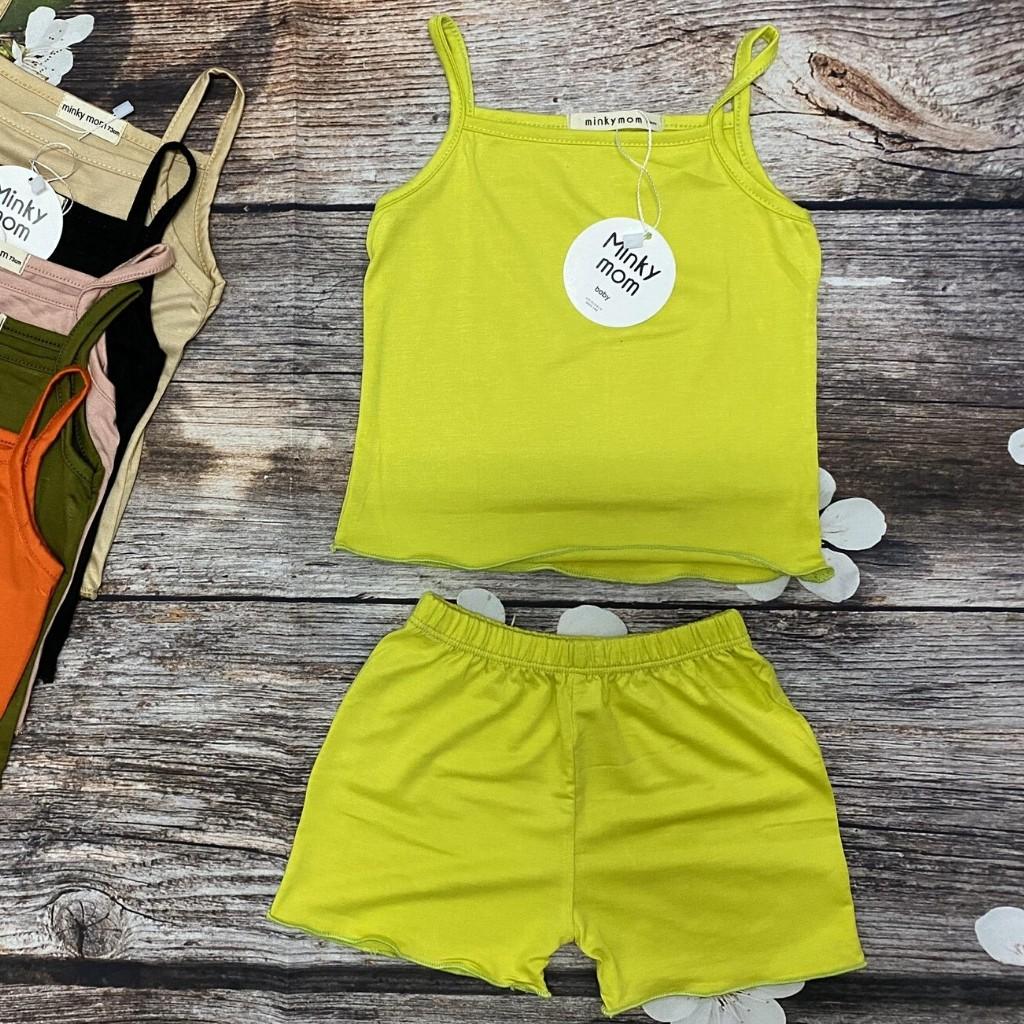 Đồ Bộ Cho Bé Gái Bộ MINKY MOM 2 Dây Quần Bèo Cho Bé Chất Thun Lạnh Cao Cấp Siêu Mềm Siêu Mát