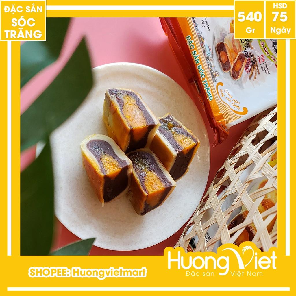 Bánh pía đậu đỏ sầu riêng trứng muối 540g, bánh pía Sóc Trăng Tân Huê Viên đậu đỏ 1 trứng