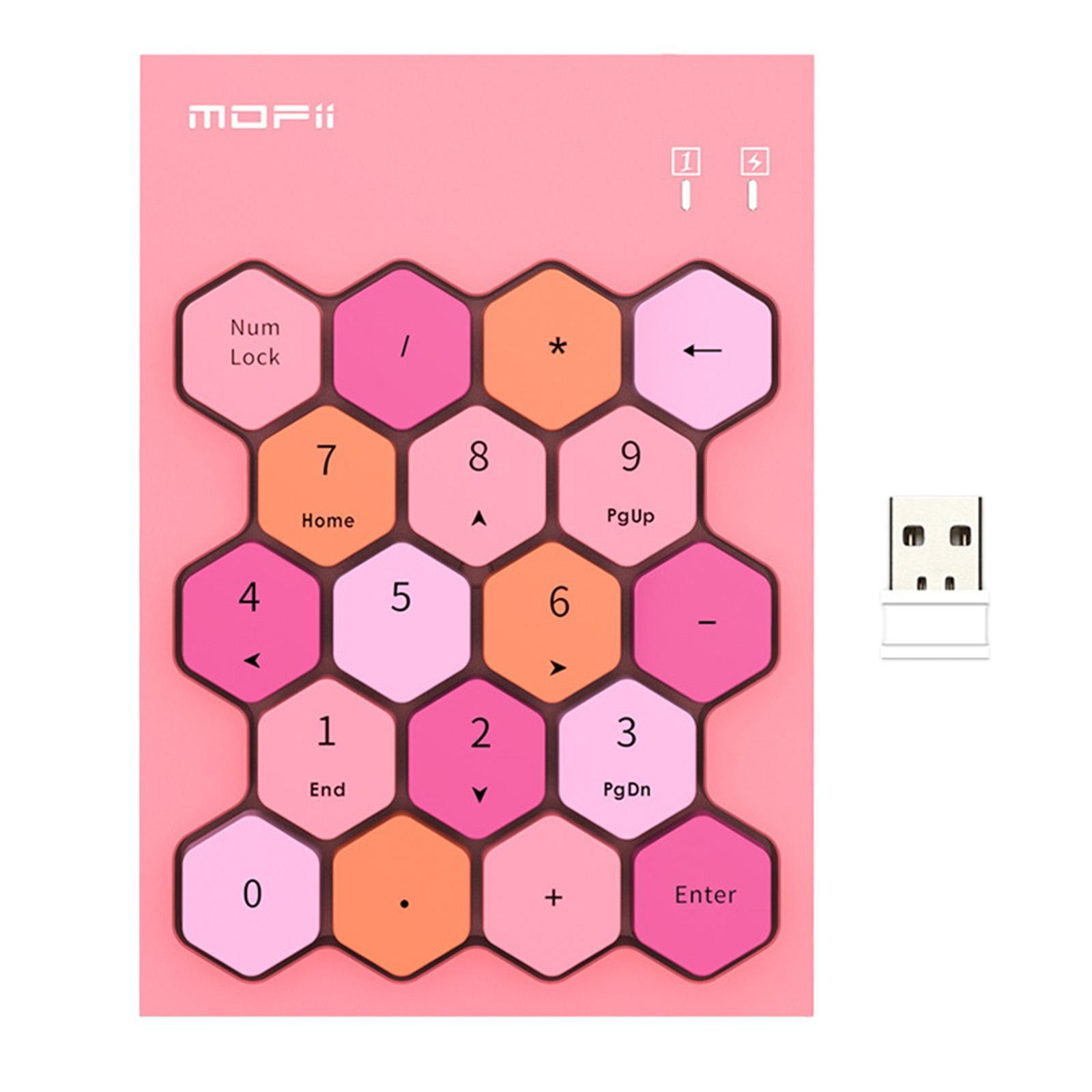 Fashion Wireless Numeric Keypad Number Pad  For Laptop PC Black Mixed