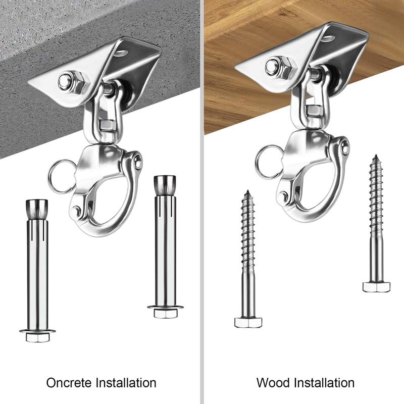 Đồng Hồ Nam Dây Thép Không Gỉ Móc Treo Cố Định Tấm Treo Ghế Võng Phụ Kiện 360 Xoay Móc Cố Định