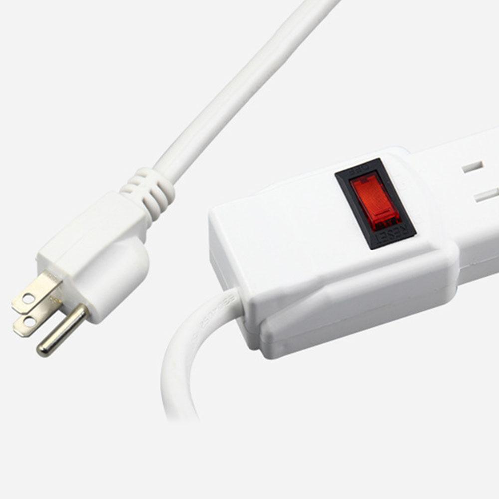 US Plug Patch Board 110V Six Wiring Socket US Plug Extension Cord