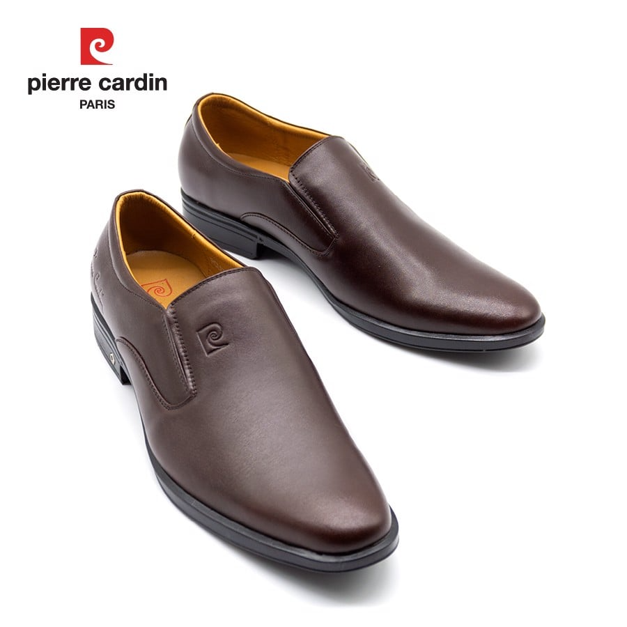 Giày lười da nam Pierre Cardin, chất liệu da bò thật cao cấp, thiết kế đơn giản, logo dập nổi sang trọng - PCMFWLG 712