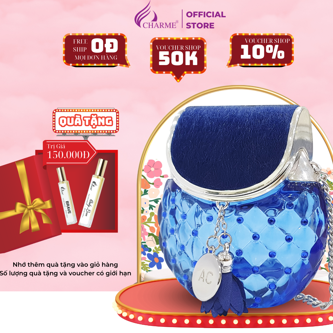 Nước hoa nữ cao cấp, Charme AC, mùi hương tinh tế, quý phái, gợi cảm, tỏa hương suốt ngày dài, 65ml
