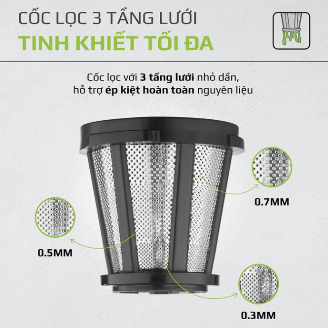 Máy Ép Chậm Olivo SJ22 Thương Hiệu Mỹ Ép Rau Không Lo Kẹt Máy Ép Kiệt 99% Dễ Vệ Sinh Công Suất 150W - Hàng Chính Hãng