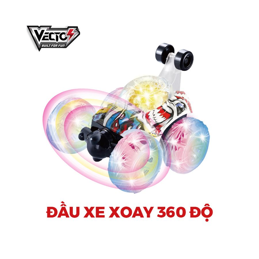 Đồ chơi xe xoay 360 độ nhạc đèn điều khiển từ xa