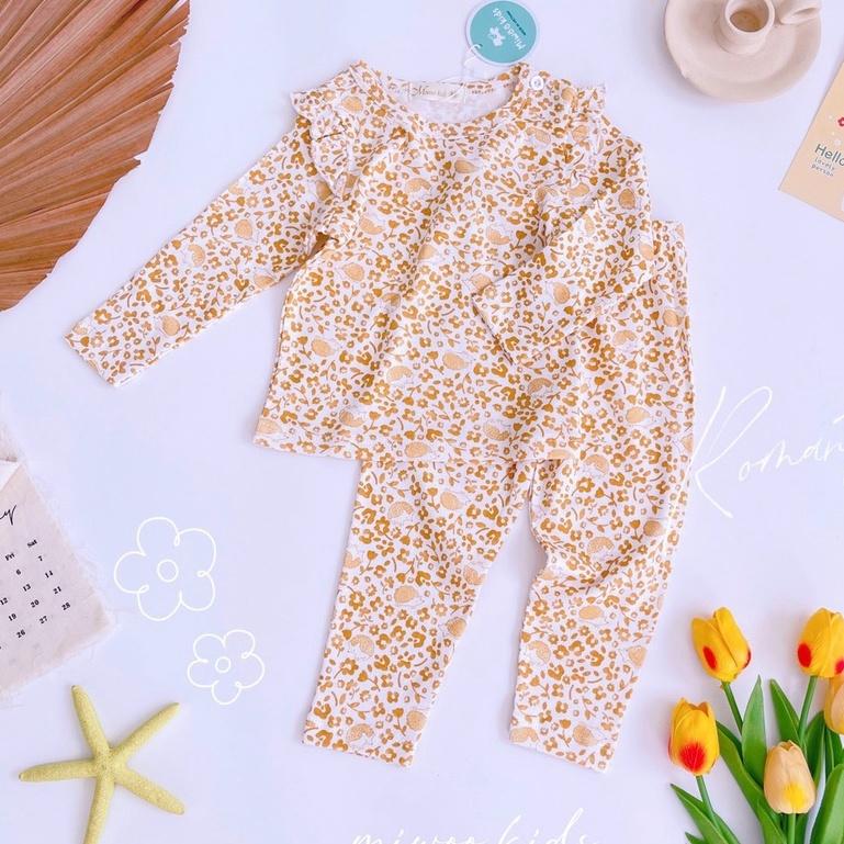 Bộ dài tay cánh tiên quần dài Bozip siêu mềm mịn mát cho bé gái từ 7-18kg - HÀNG LOẠI 1