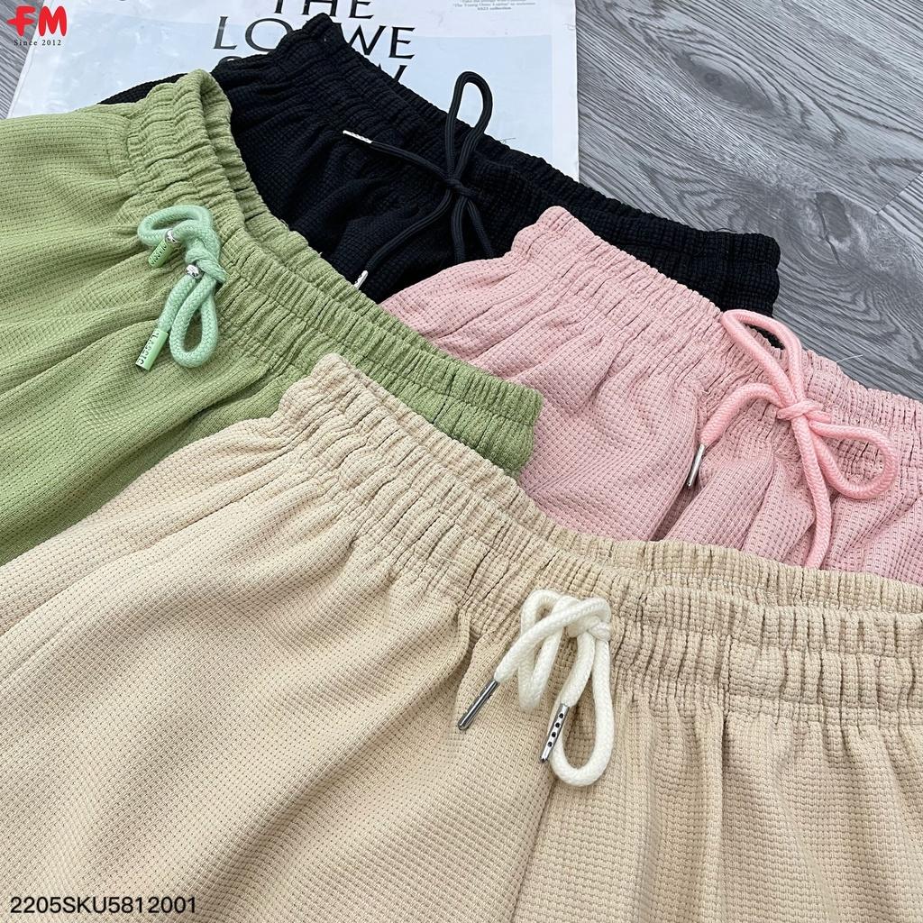 Quần short nữ Fmstyle Shop tổ ong ống rộng phong cách unisex dày dặn Hàn Quốc 205200026
