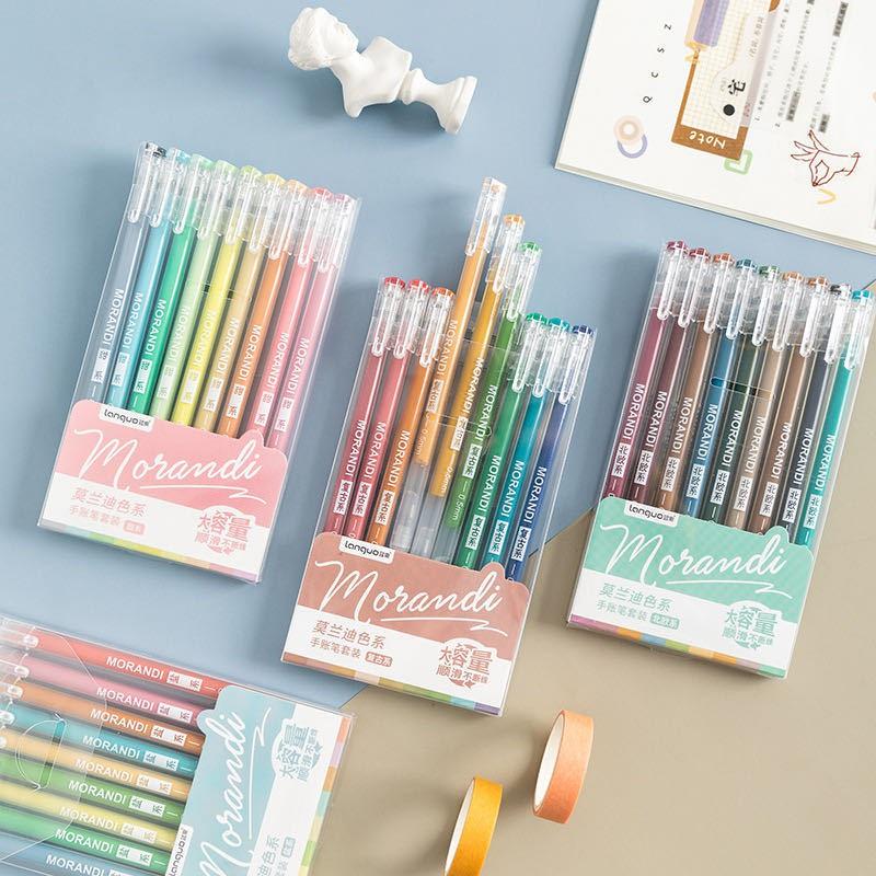 Set 9 bút gel mực Morandi nhiều màu - màu sắc tươi xinh - VPP THIÊN ÁI