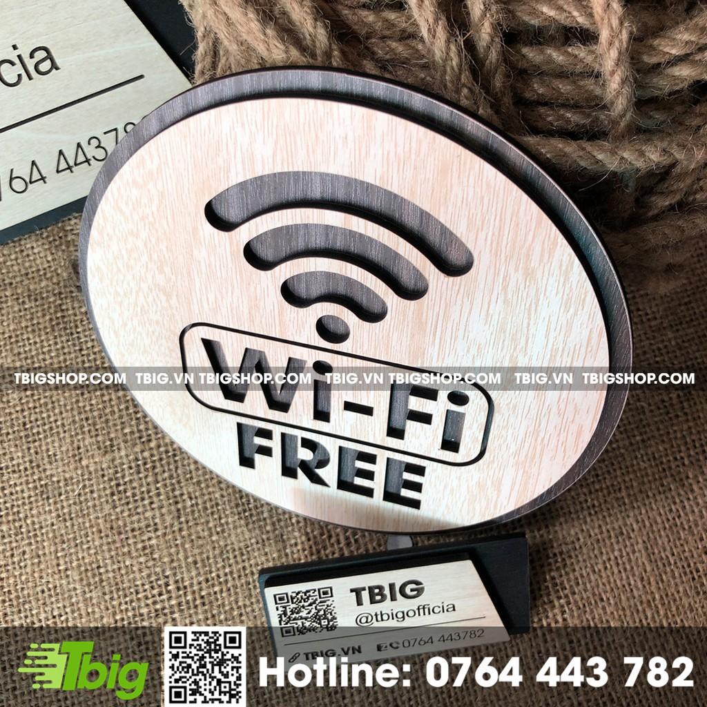 Bảng Freew wifi 2 lớp bằng gỗ cắt laser