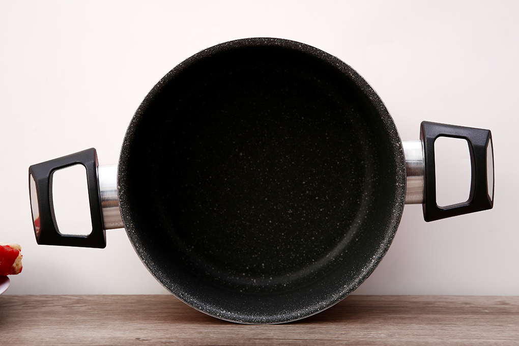 Nồi Easy Seoulcook 20 cm đáy từ chống dính vân đá cao cấp Hàn Quốc, dùng được tất cả các loại bếp / Induction