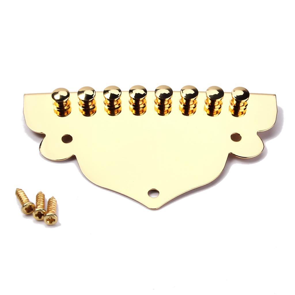 8 String Mandolin Tailpiece with Screws for Mandolin Gold