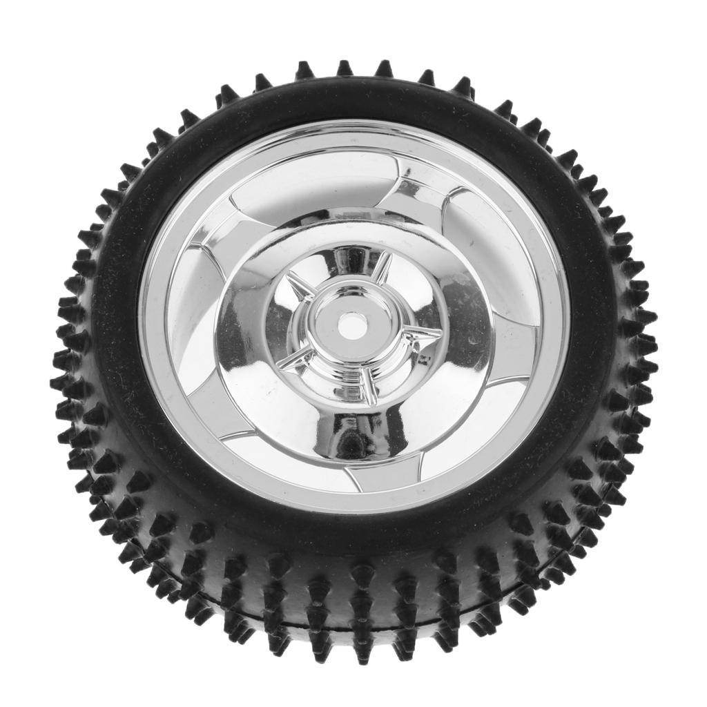 Small Smart Car Model Robot Rubber Tire Wheel 85x38mm For Arduino