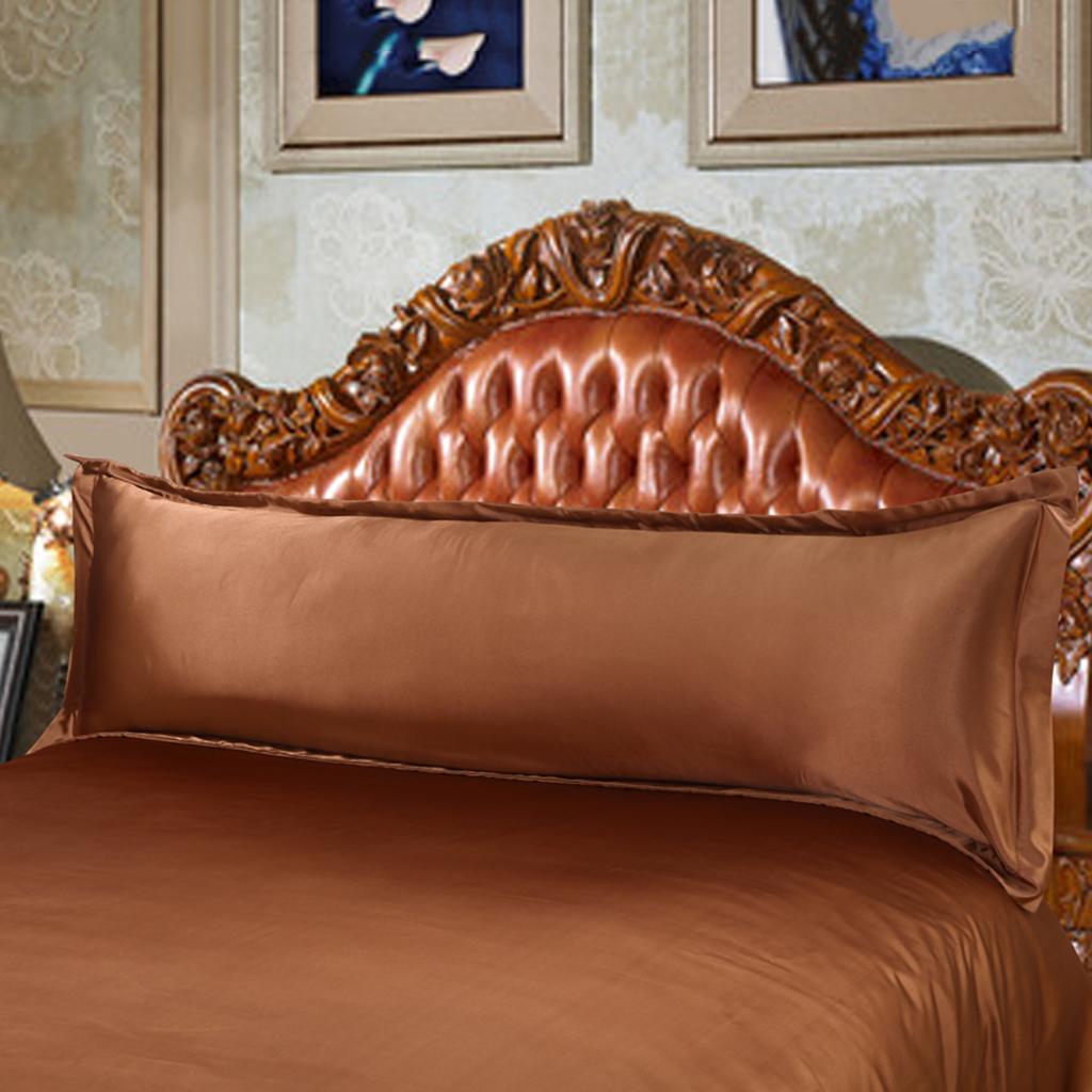 Luxury Silk Body Pillow Cover Pillowcase Replacement Water Blue-120x48cm