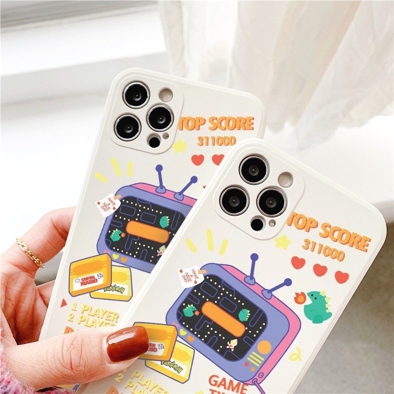 Ốp Lưng Cạnh Vuông Tivi Gaming Dành Cho iPhone 6 / 6 Plus / 7 / 7 Plus / 8 / 8 Plus / X / Xs / Xs Max / 11 / 11 Pro / 11 Pro Max / 12 / 12 Pro / 12 Pro Max
