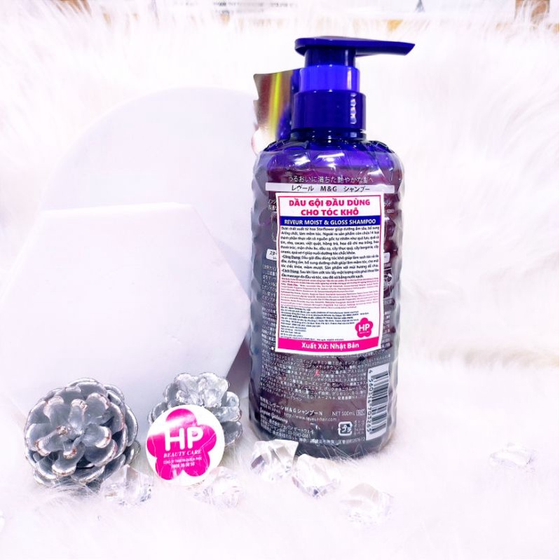 Dầu Gội Đầu Phục Hồi Tóc Khô Xơ Rêveur Moist &amp; Gloss Shampoo 500ml (Combo 500ml Và Set 24ml)