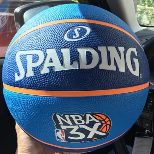 Quả bóng rổ Spalding NBA 3X 83-002Z - tặng kim bơm bóng và túi lưới đựng bóng