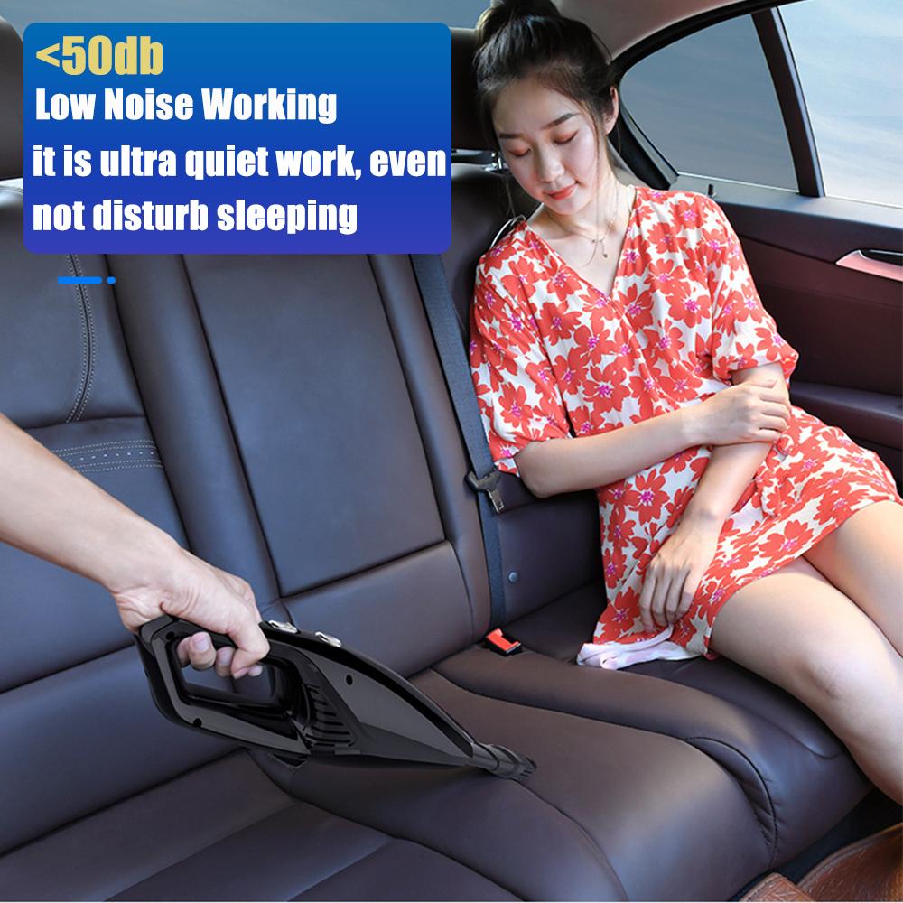 Handheld Car Vacuum Cordless Cleaner Powerful Cyclone Suction USB Rechargeable Portable Auto Mini Car Vacuum Pet Hair