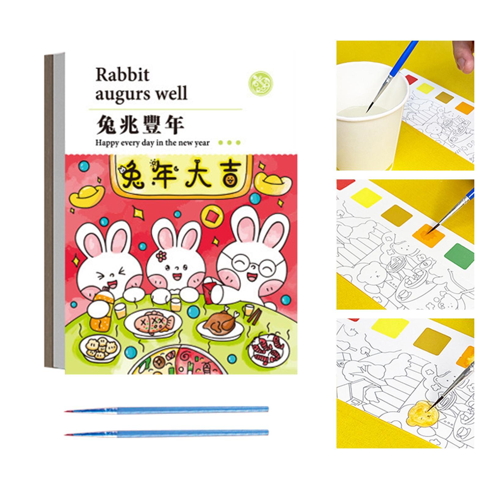 Watercolor Painting Toy DIY Art Drawing Colorable for Home Coloring Game