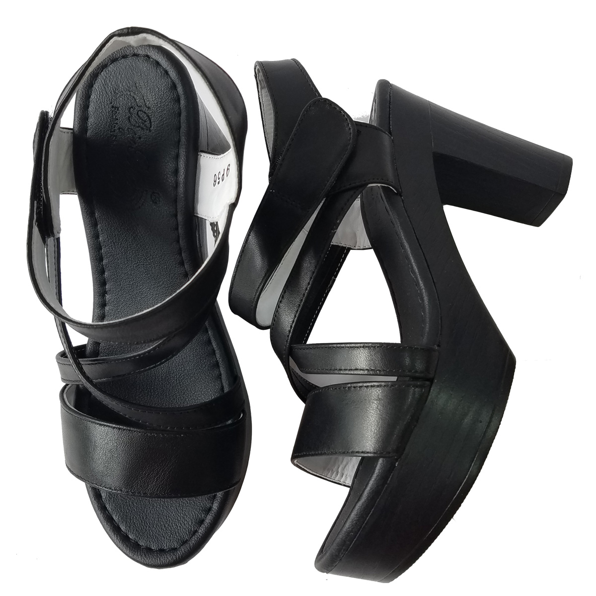 Giày Sandal Cao Gót Da Bò BIGGBEN Cao 8 Phân SDCG152