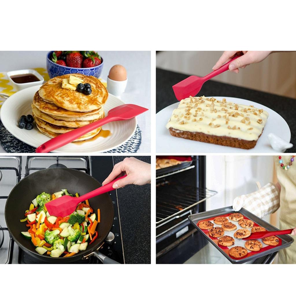 Long Handle Silicone Spatula Heat-Resistant Cake Decorating Scraper