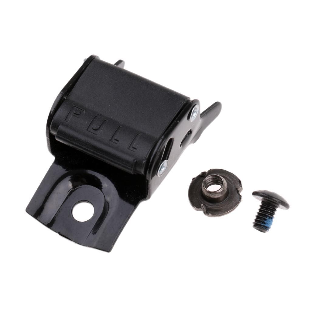 Black Metal Roller Skates Strap Buckle Replacement Clip with Screw and Nut Repair Kit