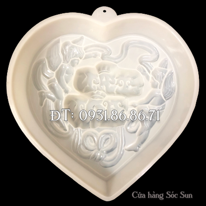 Khuôn rau câu cưới hỏi Tân Hôn thiên thần loại 20 cm - Mã số 1108