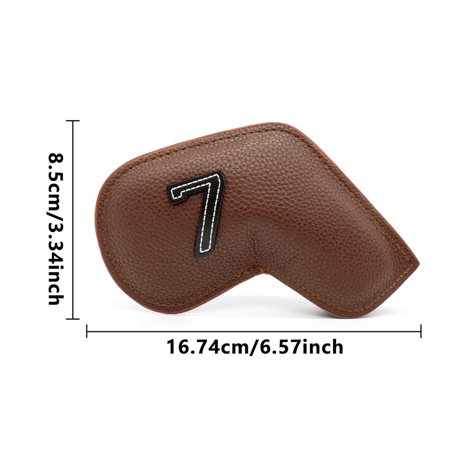 10Pcs Golf Iron Headcover Set 3,4,5,6,7,8,9,A,S,P Club Embroidery Number for All Brands