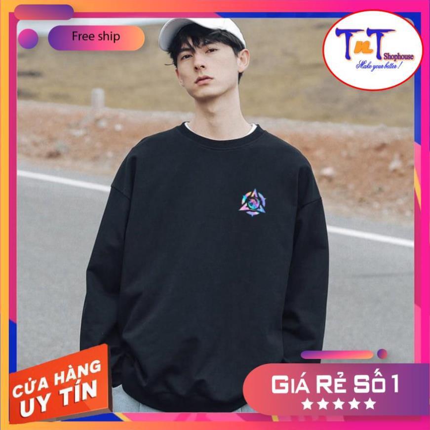 AS88 Áo Sweater Unisex ️/Áo nỉ Ulzzang phản quang unisex dài tay nam nữ - Kỳ Lân Bango