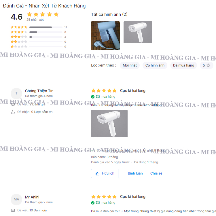 Bàn Ủi Hơi Nước Cầm Tay Xiaomi Zanjia GT-306LW - Hàng chính hãng