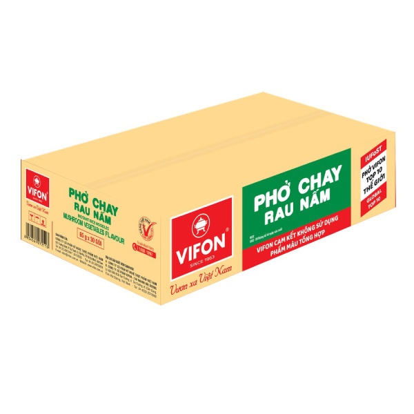 Thùng 30 Phở Chay Rau Nấm VIFON (65g / Gói)