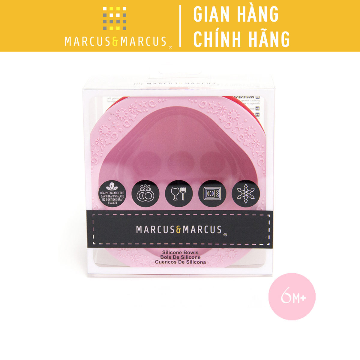 Bát ăn dặm silicon set 2 cái cho bé Marcus & Marcus