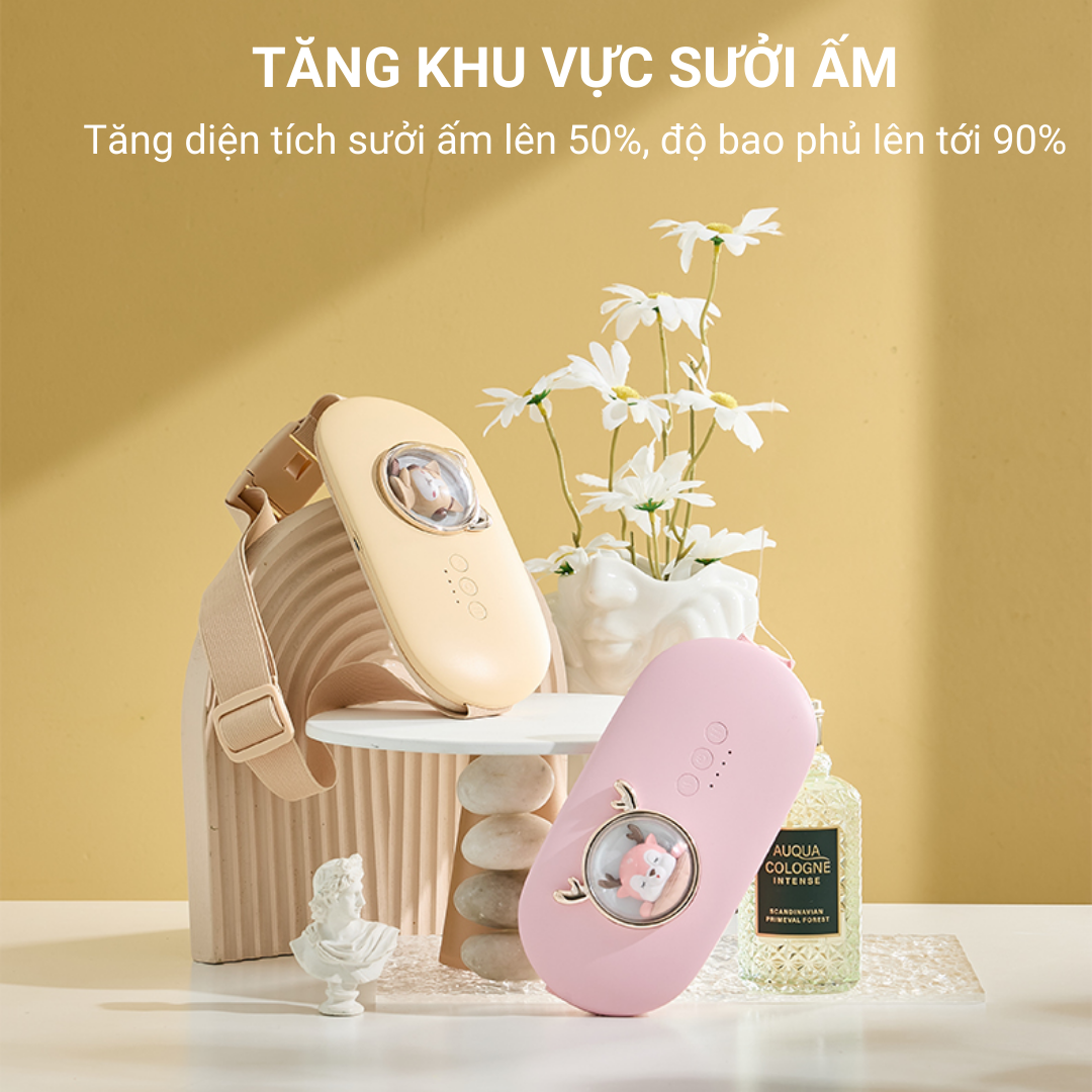 Đai Chườm Nóng Bụng Kinh FanHome, Máy Massage Làm Ấm Giảm Đau Bụng Kinh, Túi Chườm Bụng Kinh Giảm Đau Cho Phụ Nữ Đến Kì