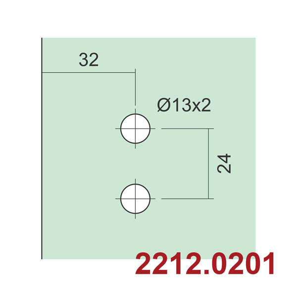 Bản lề kẹp kính 90o-2212