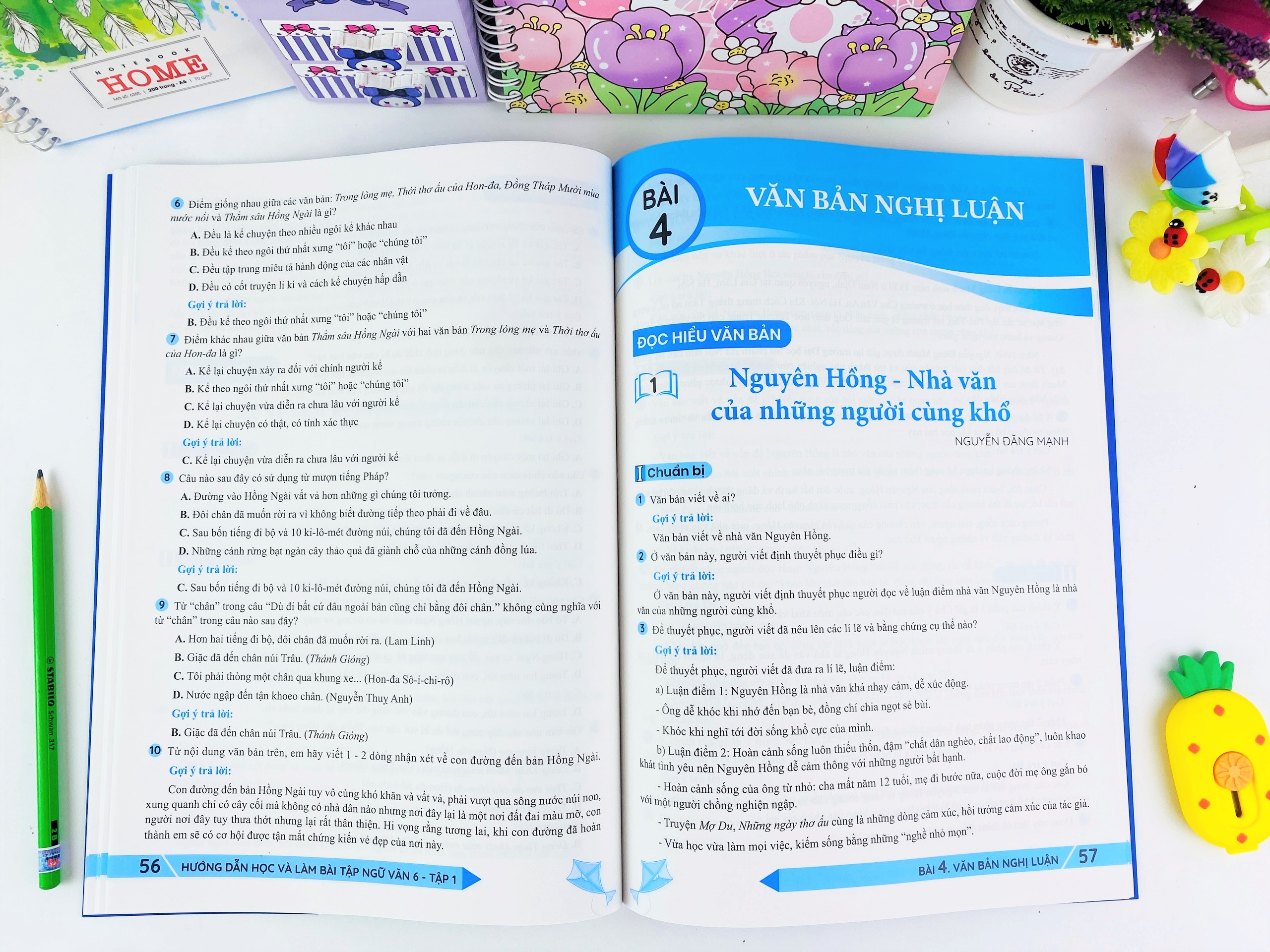 Sách - Combo 2 Cuốn Hướng Dẫn Học Và Làm Bài Tập Ngữ Văn 6 - Biên soạn theo chương trình GDPT mới - Cánh Diều - ndbooks