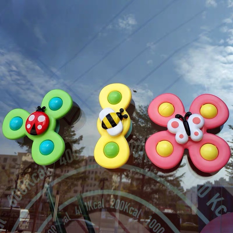 Đồ chơi con quay spinner vui nhộn, con quay spinner gồm 3 chi tiết hình côn trùng dễ thương