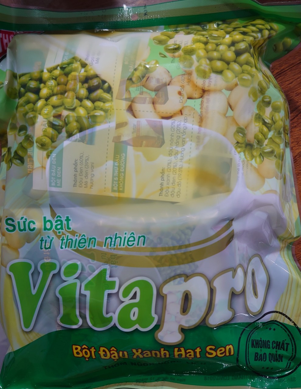 Bột Đậu Xanh Hạt Sen Vitapro 350gr (10 gói)